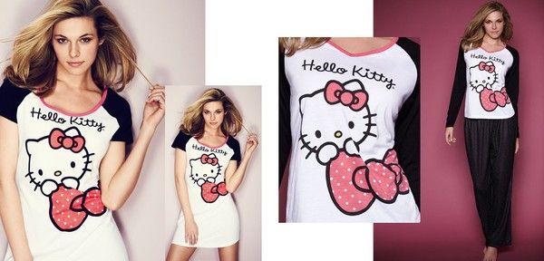 Tee-shirt de nuit et pyjama Hello Kitty Bow